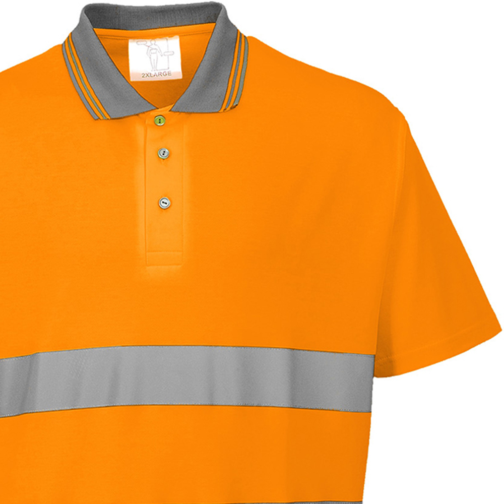Portwest Cotton Comfort Hi Vis Polo 